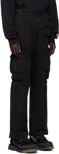 Black Button Cargo Pants