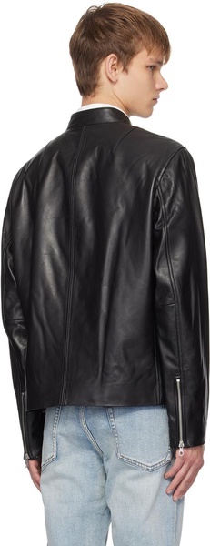 Black Archive Café Racer Leather Jacket