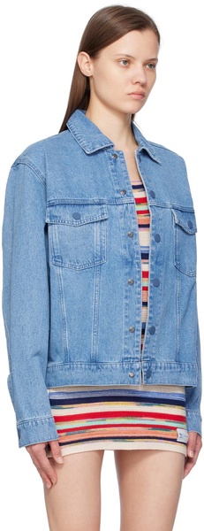 Blue KSENIASCHNAIDER Edition 3-Stripes Denim Jacket