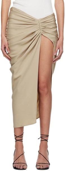 Beige Euripides Midi Skirt