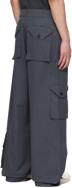 Gray Overlay Cargo Pants