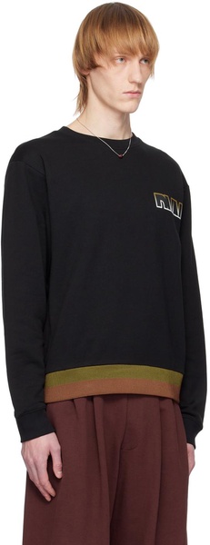 Black Appliqué Sweatshirt