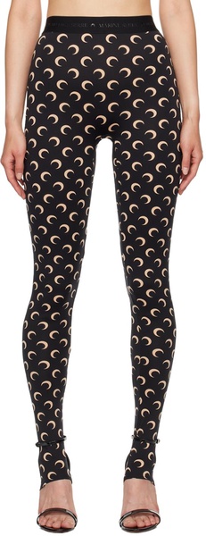 Black All Over Moon Leggings