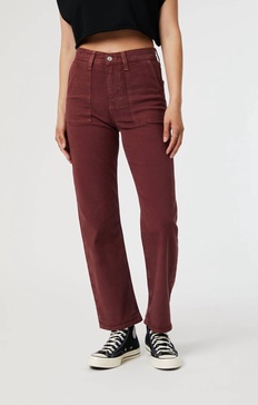 shelia jeans in port luxe twill