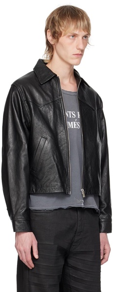 Black Signature Western Leather Jacket