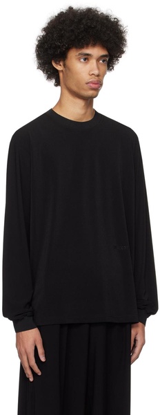 Black Lay1 Boxy Long Sleeve T-Shirt