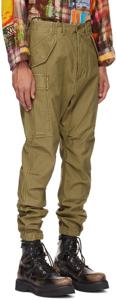 Khaki Tapered Cargo Pants