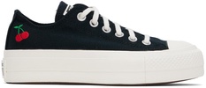 Black Chuck Taylor All Star Lift Platform Cherries Low Top Sneakers