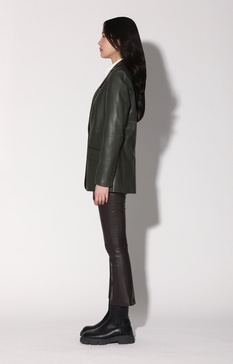 mia blazer, basil - leather