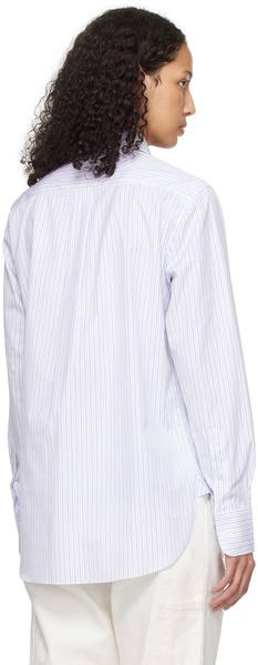 White 70's Stripe Shirt