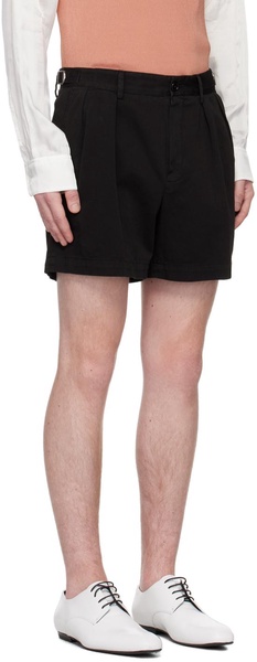 Black Pleated Shorts