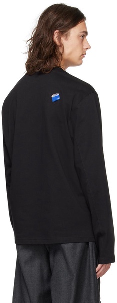 Black Significant Patch Long Sleeve T-Shirt