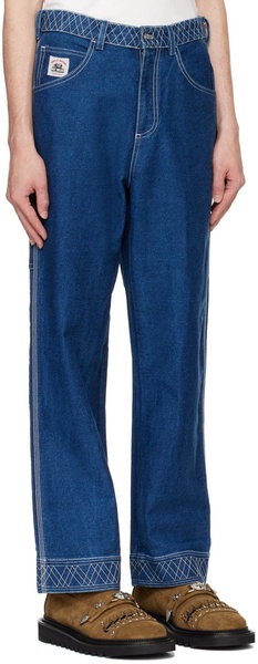 Blue Embroidered Knolly Brook Jeans