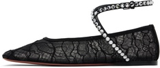 Black Ane Lace Ballerina Flats