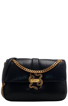 Just Cavalli Logo Plaque Foldover Top Shoulder Bag