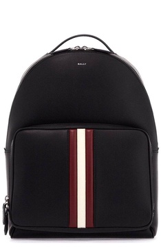 Bally Logo Printed Zip-Up Backpack