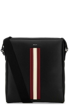 Bally Mythos Logo Lettering Striped Messenger Bag