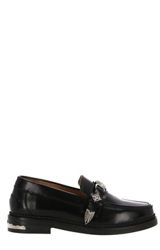 Toga Pulla Stud Embellished Round Toe Loafers