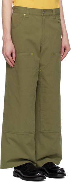 Wide cotton carpenter pants