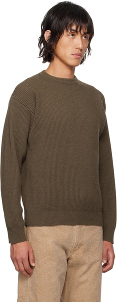 Brown Super Fine Wool Sweater