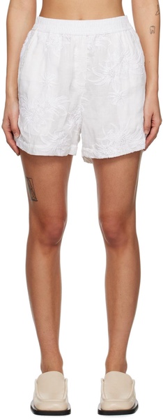 White Emma Shorts