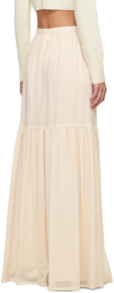 Cafila pleated virgin wool maxi skirt