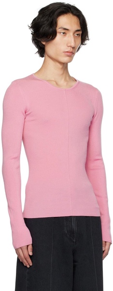 Pink Ribbed Sweater