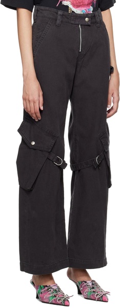 Gray Cargo Pocket Trousers