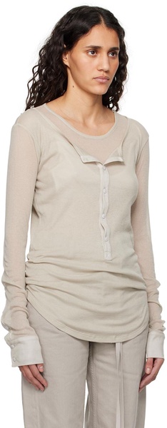 Beige Vero Long Sleeve T-Shirt