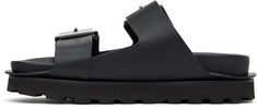 Black Pin-Buckle Slides