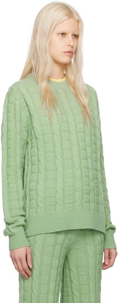 Green Cable Knit Sweater