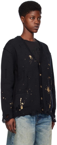 Black Paint Splatter Cardigan