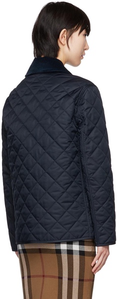 Navy Diamond Quilted Jacket