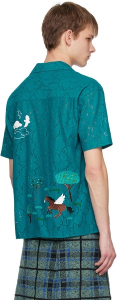 Blue Summer Garden Shirt