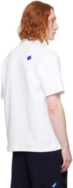 White Significant Patch Polo