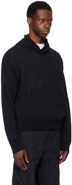 Black Dropped Shoulder Hoodie