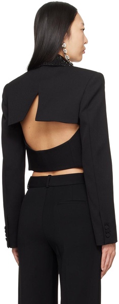 Black Crystal-Cut Blazer