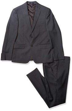 DKNY Men's Uptown Slim Suit, medium gray, 40R