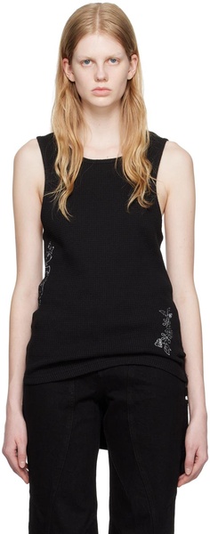 Black Flower Man Tank Top