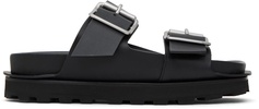 Black Pin-Buckle Slides