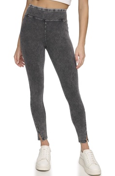 Andrew Marc Women's High Waist Faux Denim Full Length Legging, Regular and Plus Sizes