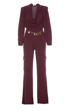 Jersey Jumpsuit With Charms Belt