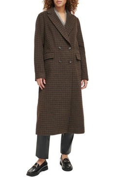 Long Length Wool Blend Hooded Coat