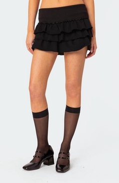 Women's Martina Ruffle Terry Mini Skirt