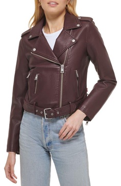 Levi's Women's Belted Faux Leather Moto Jacket (Regular & Plus Size)