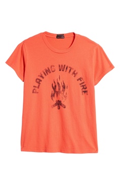 women's the boxy goodie goodie tee, playing with fire