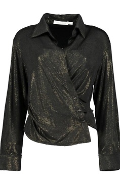 beautility wrap shirt in shimmer