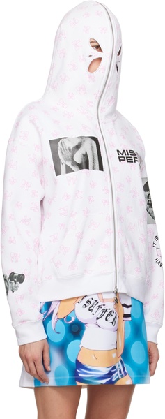 White 'Missing Person' Butterfly Hoodie