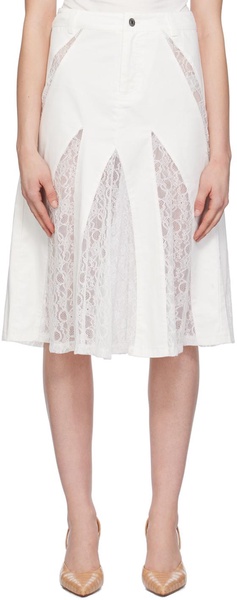 White Anita Midi Skirt