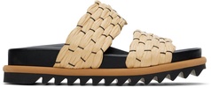 Beige Braided Sandals